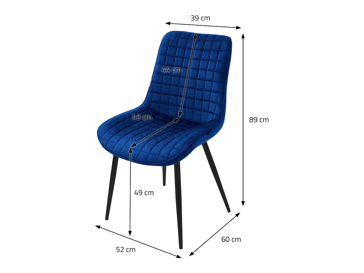 Lote de 2 sillas Sillas de comedor Silla de cocina Sillas de salón Silla tapizada terciopelo