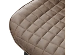 Lote de 4 sillas Sillas de comedor Silla de cocina Sillas de salón PU imitación piel marrón
