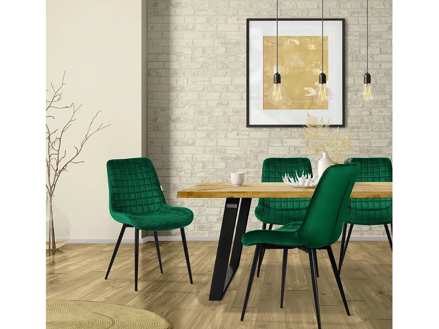 Lote de 4 sillas sillas de comedor sillas de cocina sillas de salón silla tapizada terciopelo