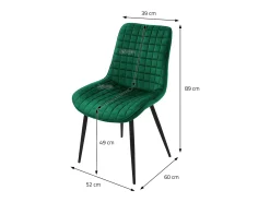 Lote de 4 sillas sillas de comedor sillas de cocina sillas de salón silla tapizada terciopelo