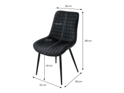 Lote de 6 sillas sillas de comedor sillas de cocina sillas de salón silla tapizada terciopelo