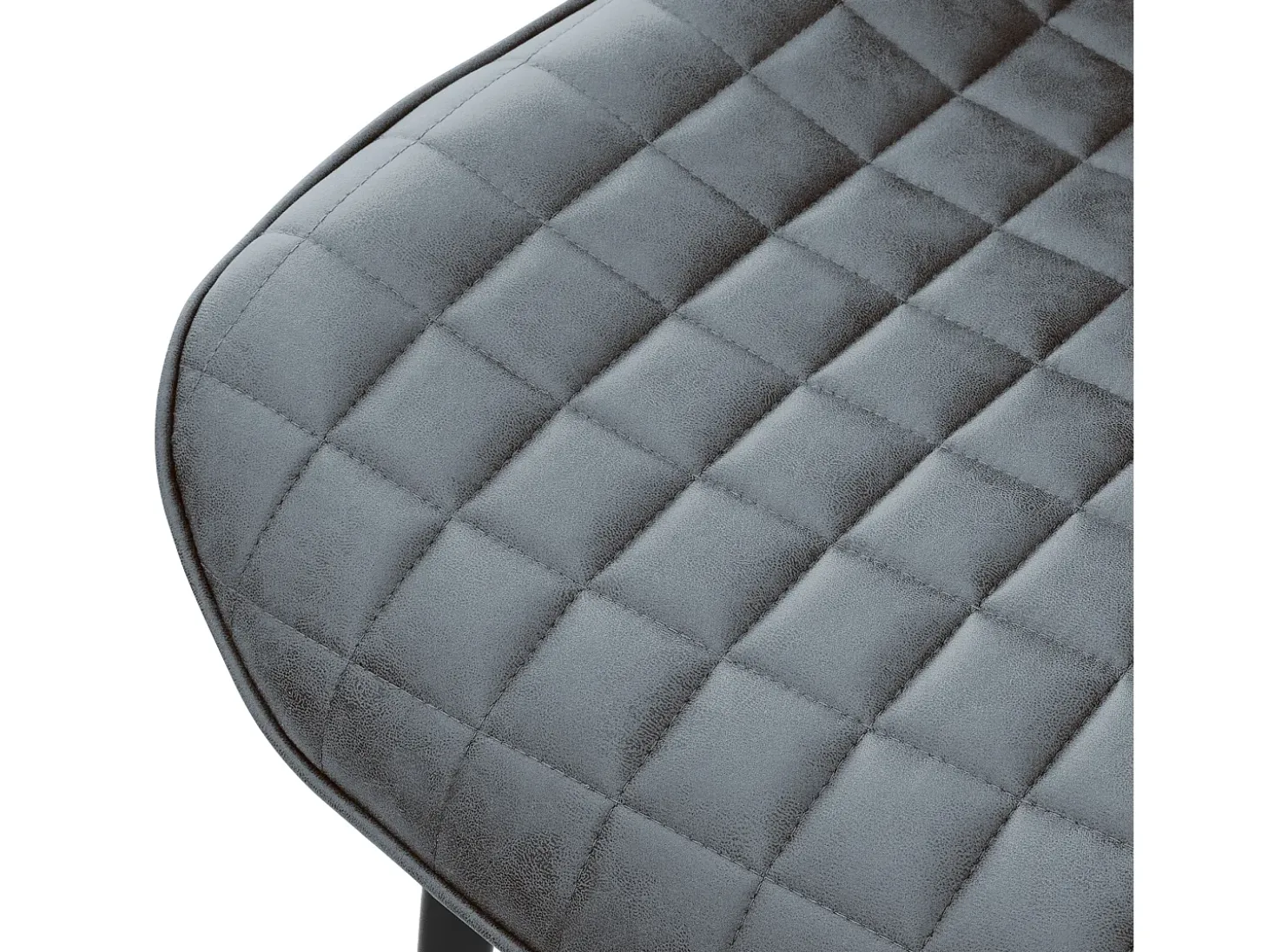 Lote de 4 sillas sillas de comedor sillas de cocina sillas de salón PU imitación piel antracita
