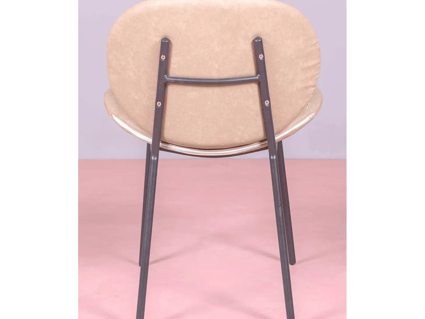 Lote de 4 sillas vintage tapizadas en polipiel - Slice - Beige