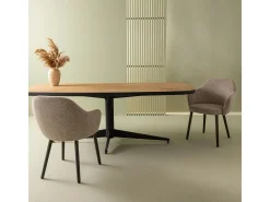 Lote de 6 sillones bridge de tela gris L51 cm - ERNEST