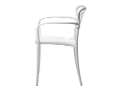 Lote de 4 sillones de polipropileno blanco - LONG ISLAND