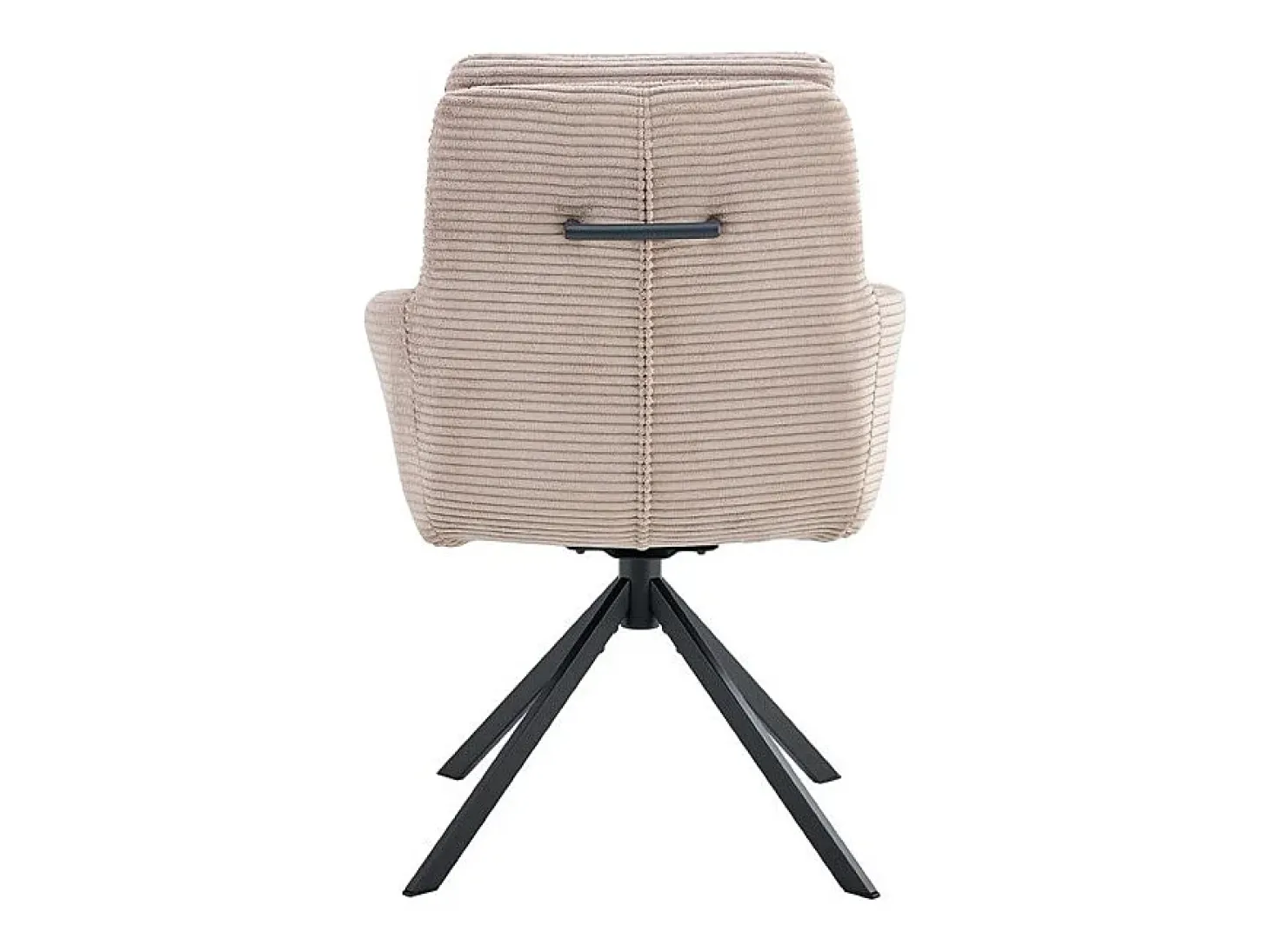 Lote de 2 sillones KAVIRA – Terciopelo acanalado en color arena – Patas de metal – Con reposabrazos – Diseño cálido y moderno