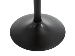 Lote de 2 taburetes de bar de piel sintética - Natural claro y Negro - MONTENEGRO