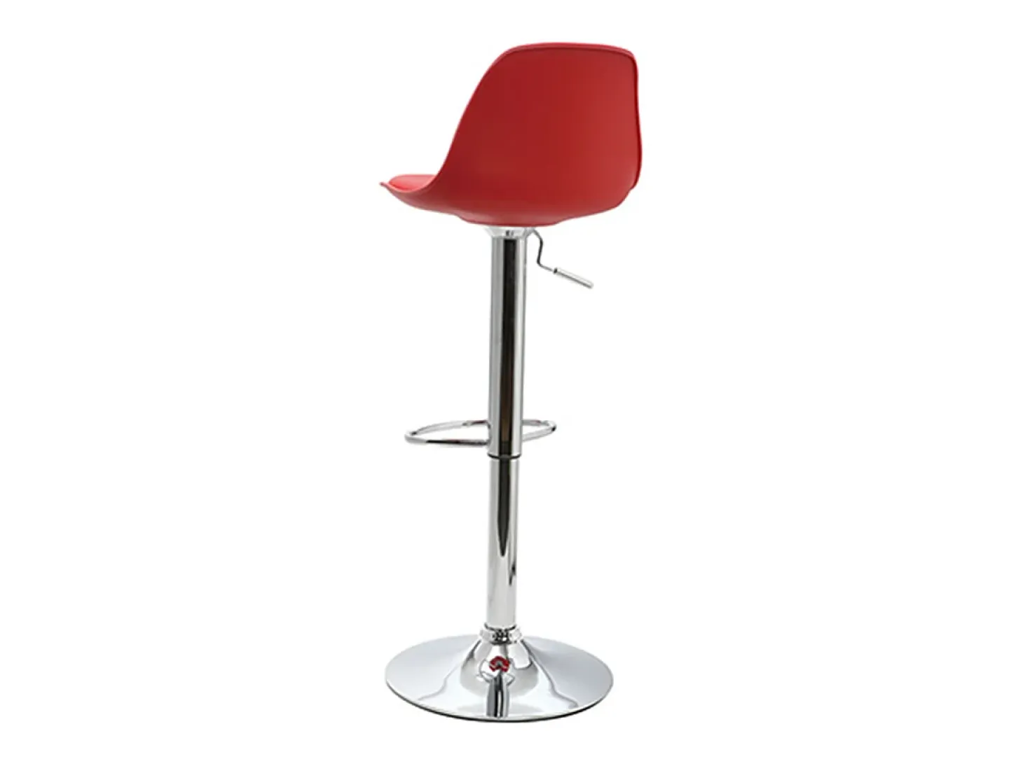 Lote de 2 taburetes de bar diseño rojos STEEVY