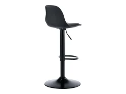 Lote de 2 taburetes de bar de polipropileno y metal - Negro - XAFY