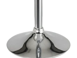 Lote de 2 taburetes de bar para cocina, asiento de cuero sintético, respaldo bajo, giratorio, altura ajustable, base de cromo SATI (gris)