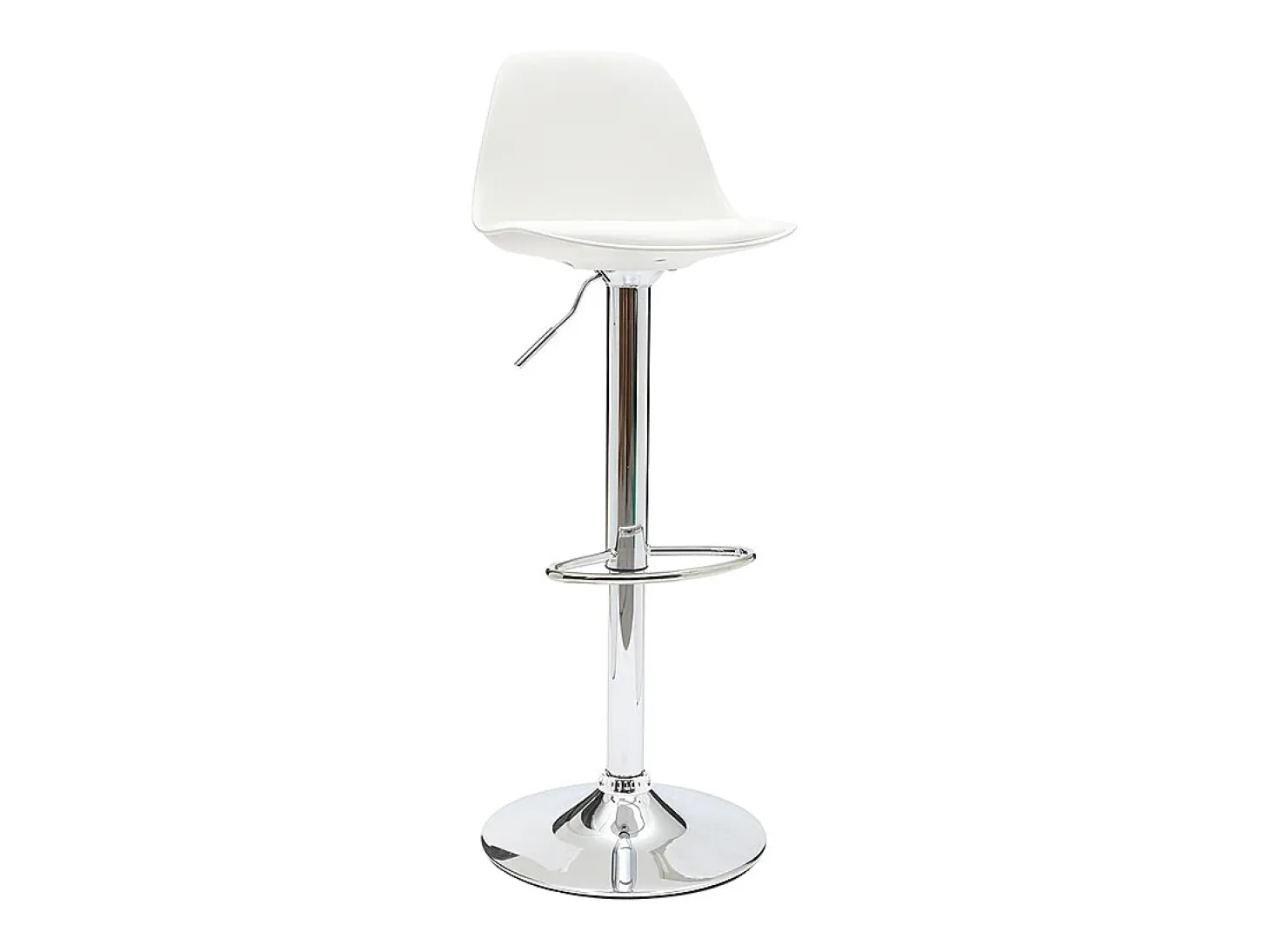 Lote de 2 taburetes de diseño blancos STEEVY