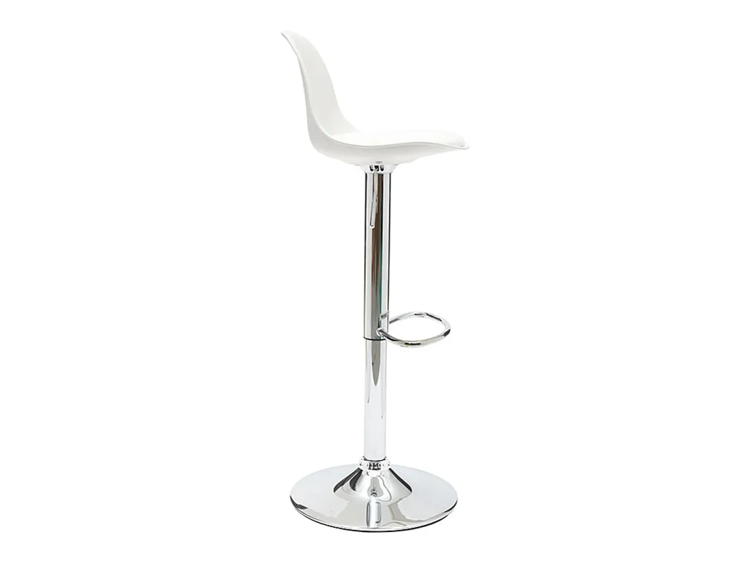 Lote de 2 taburetes de diseño blancos STEEVY