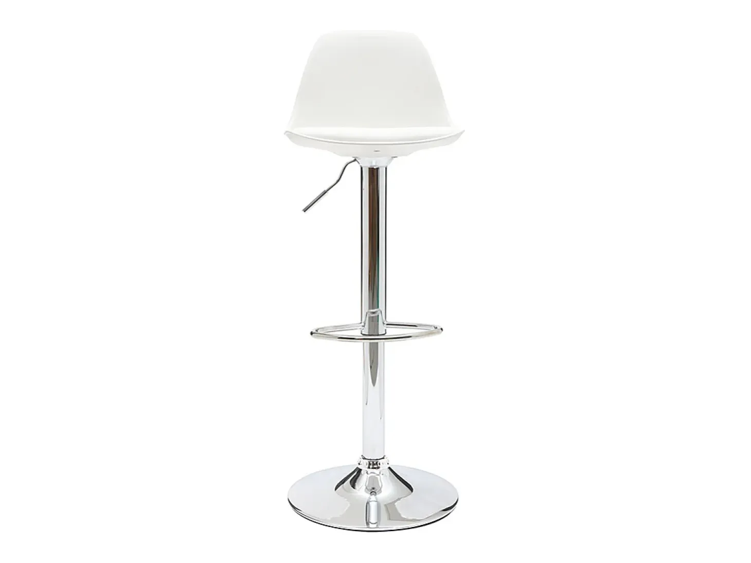 Lote de 2 taburetes de diseño blancos STEEVY