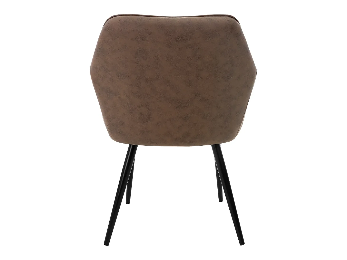 Lote de 6x sillas de comedor y sillones de salón en material sintético marrón