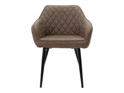 Lote de 6x sillas de comedor y sillones de salón en material sintético marrón