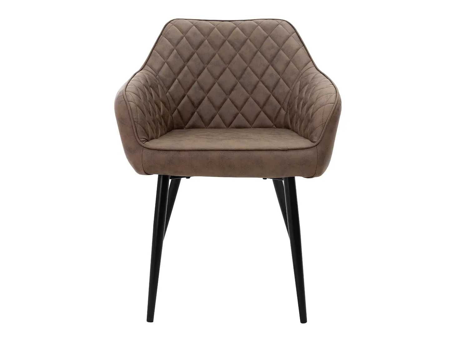 Lote de 6x sillas de comedor y sillones de salón en material sintético marrón