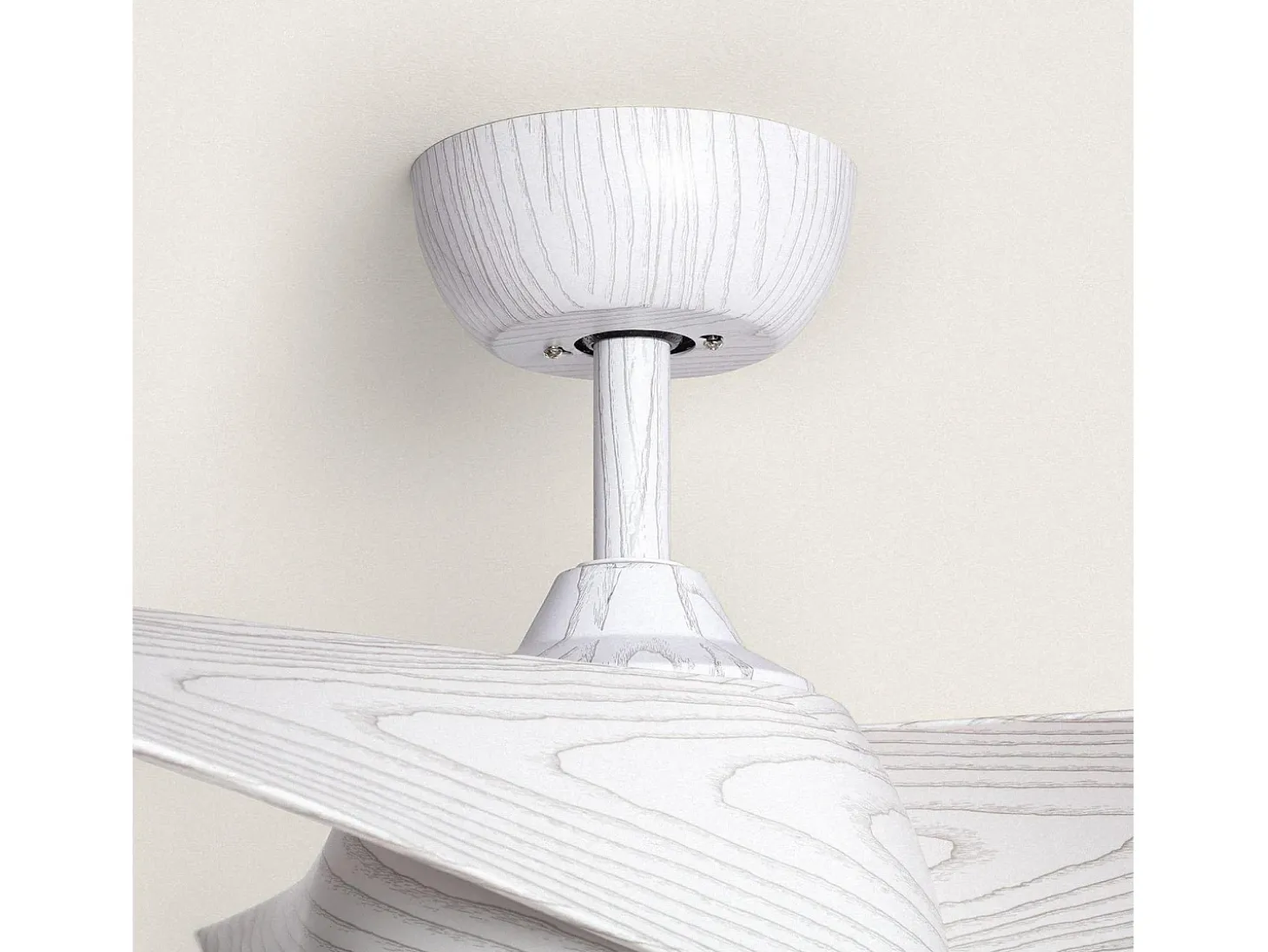 Madera Blanca Madera Blanca Con Luz Controlador de Pared + Mando Sí