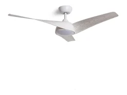 Madera Blanca Madera Blanca Con Luz Controlador de Pared + Mando Sí