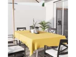 Mantel rectangular antimanchas 140x240 cm ALIX amarillo radiante, por Soleil d'Ocre