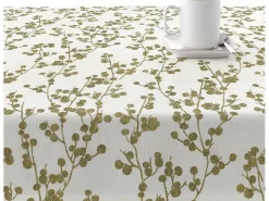Mantel resinado antimanchas Tree Gold 140x140 cm
