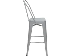 MCW-A73 Juego de mesa de bar de metal (3 piezas), gris