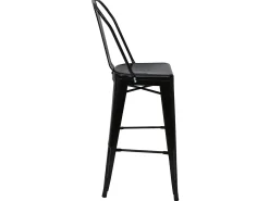 MCW-A73 Taburete de bar de metal (set de 4), negro