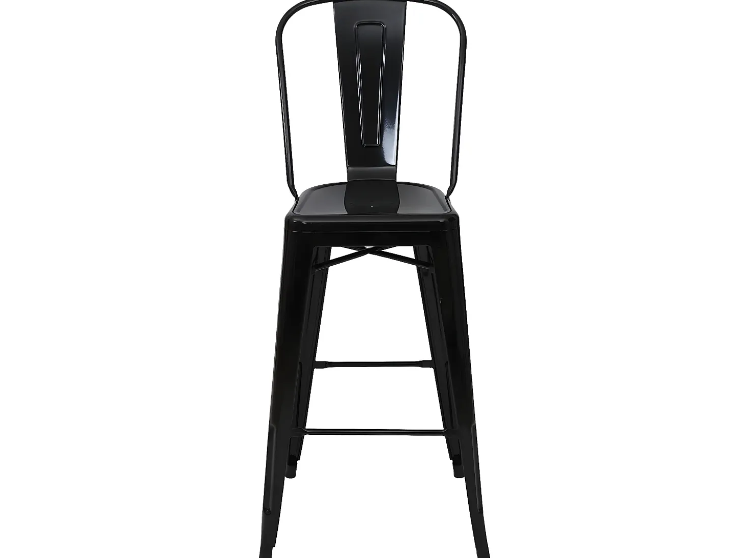 MCW-A73 Taburete de bar de metal (set de 4), negro