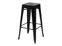 MCW-A73 Taburete de bar de metal (set de 4), negro