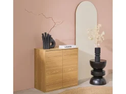 Módulo de almacenamiento con 2 puertas, 70cm roble