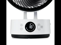 MeacoFan Sefte® 8": ventilador portátil con batería reemplazable, interior/exterior, silencioso, 12 velocidades, modo ECO, compacto, blanco