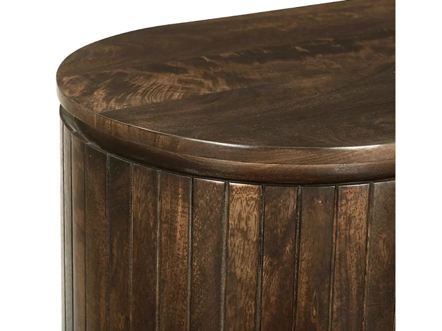 MENTON-Aparador de 180 cm en madera maciza marrón
