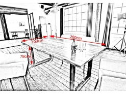 Mesa - Madera Madera - 200 x 100 cm - LORE