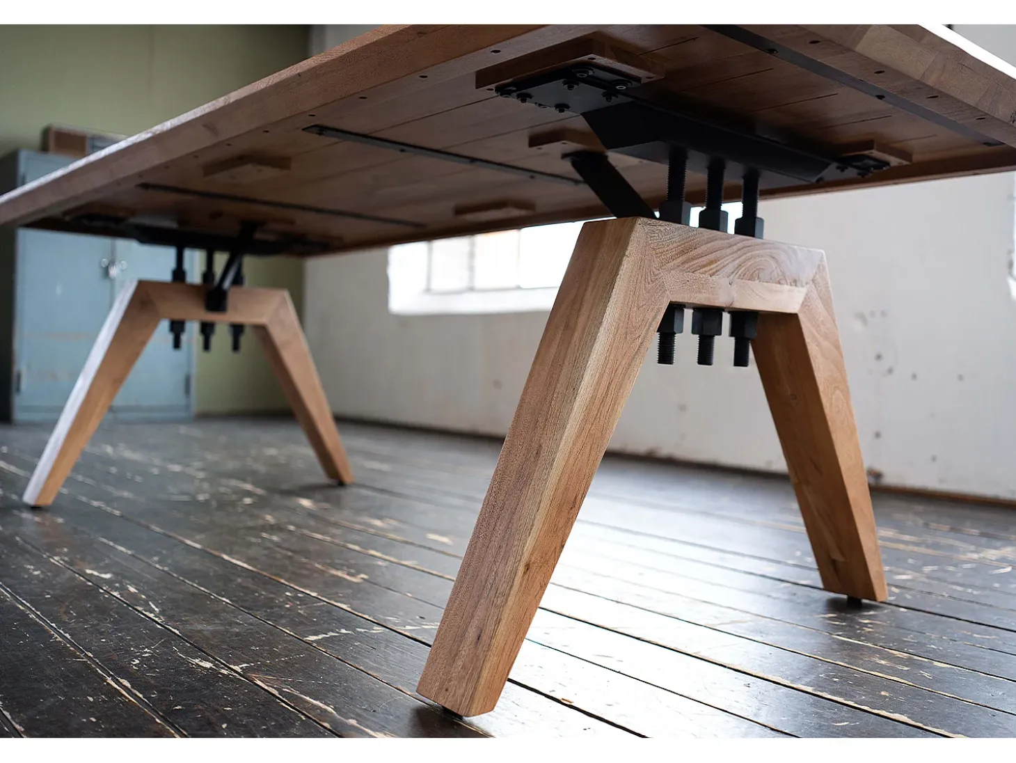 Mesa - marrón Madera - 220 x 100 cm - WOODY