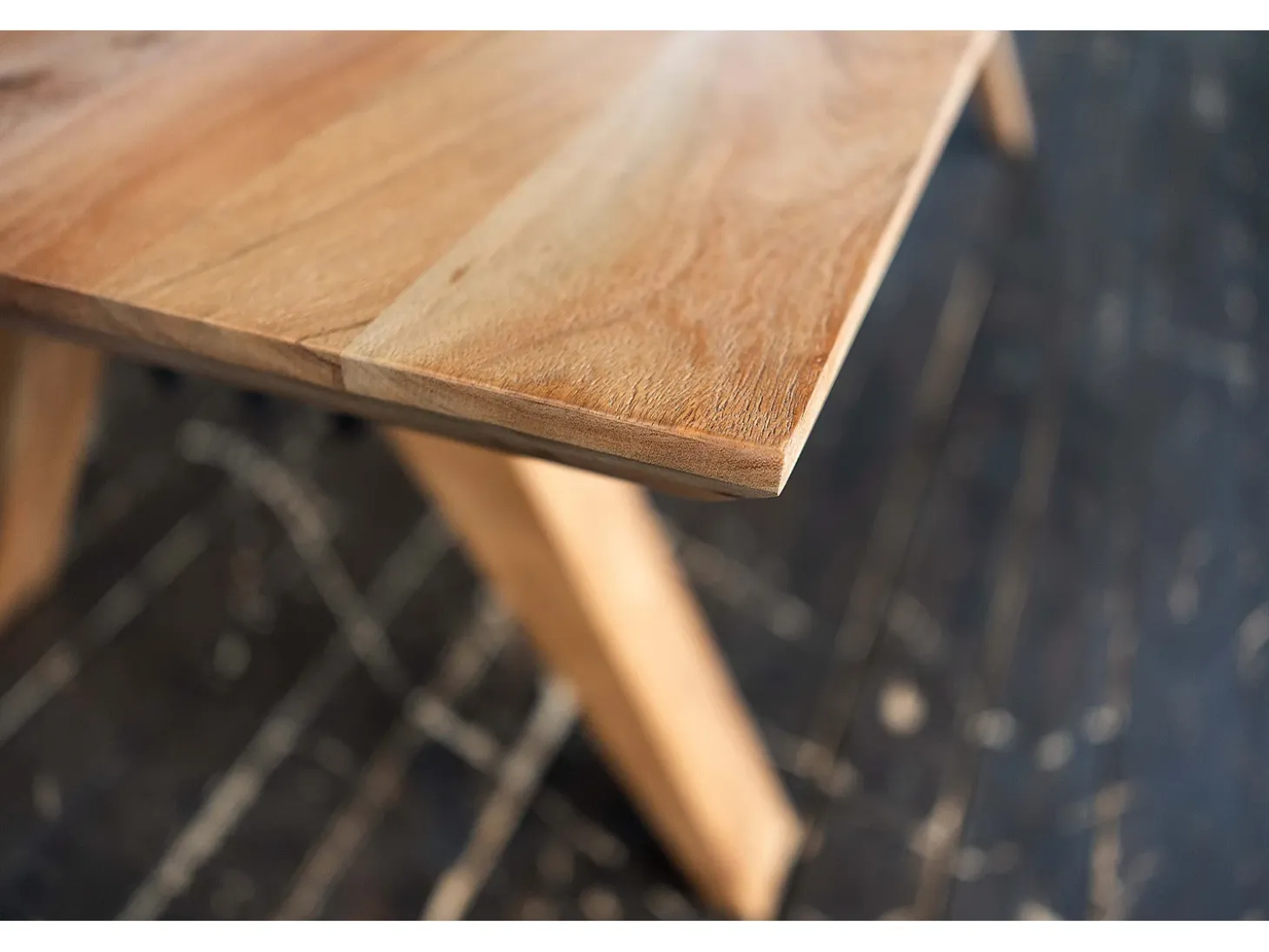 Mesa - marrón Madera - 220 x 100 cm - WOODY