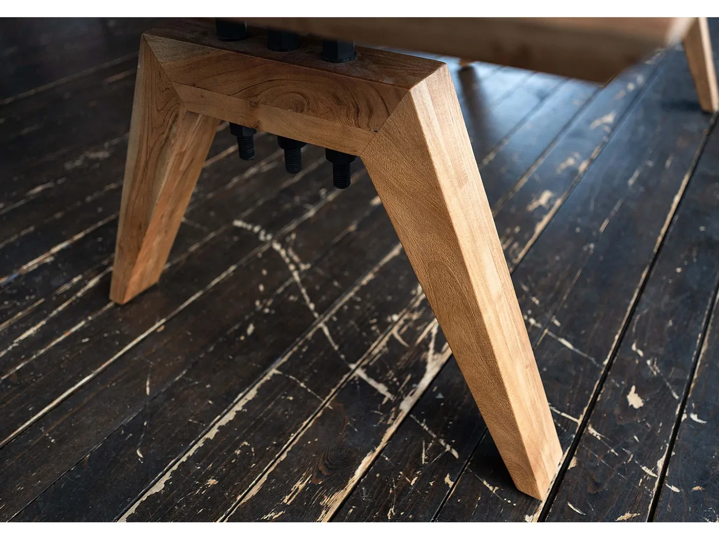 Mesa - marrón Madera - 300 x 100 cm - WOODY