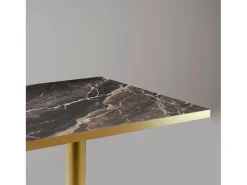 Mesa alta 60 x 60 cm Rome bistro mármol veteado