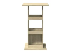 Mesa alta bar con almacenaje madera roble Sonoma 60x60x102 cm