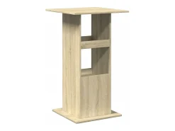 Mesa alta bar con almacenaje madera roble Sonoma 60x60x102 cm