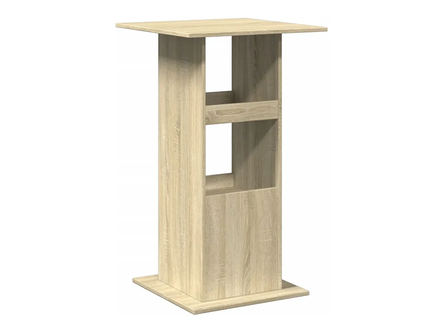 Mesa alta bar con almacenaje madera roble Sonoma 60x60x102 cm