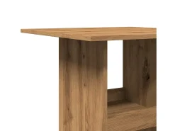 Mesa alta bar con almacenaje madera roble artisian 60x60x102 cm