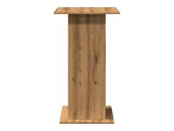 Mesa alta bar con almacenaje madera roble artisian 60x60x102 cm