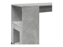 Mesa alta bar con estantes madera gris hormigón 101x40x103,5 cm