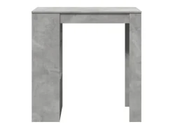 Mesa alta bar con estantes madera gris hormigón 102x50x103,5cm