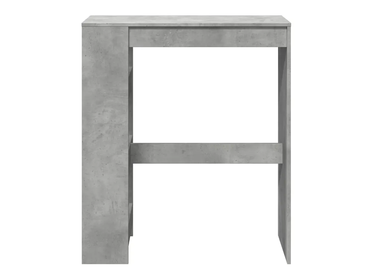 Mesa alta bar con estantes madera gris hormigón 90x40x103,5 cm