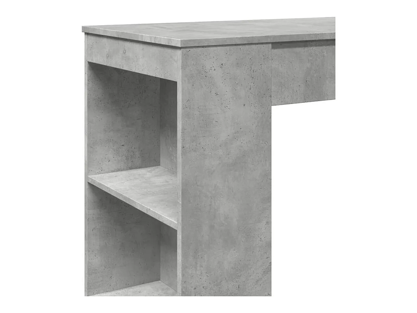Mesa alta bar con estantes madera gris hormigón 95x47x103,5 cm