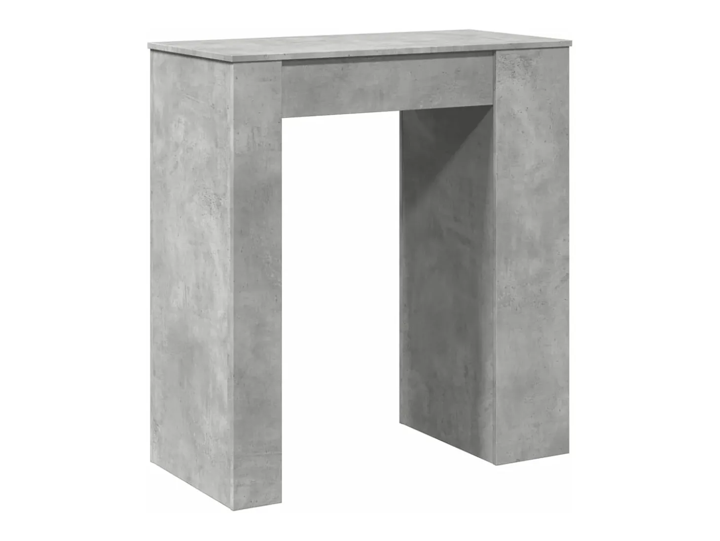 Mesa alta bar con estantes madera gris hormigón 95x47x103,5 cm