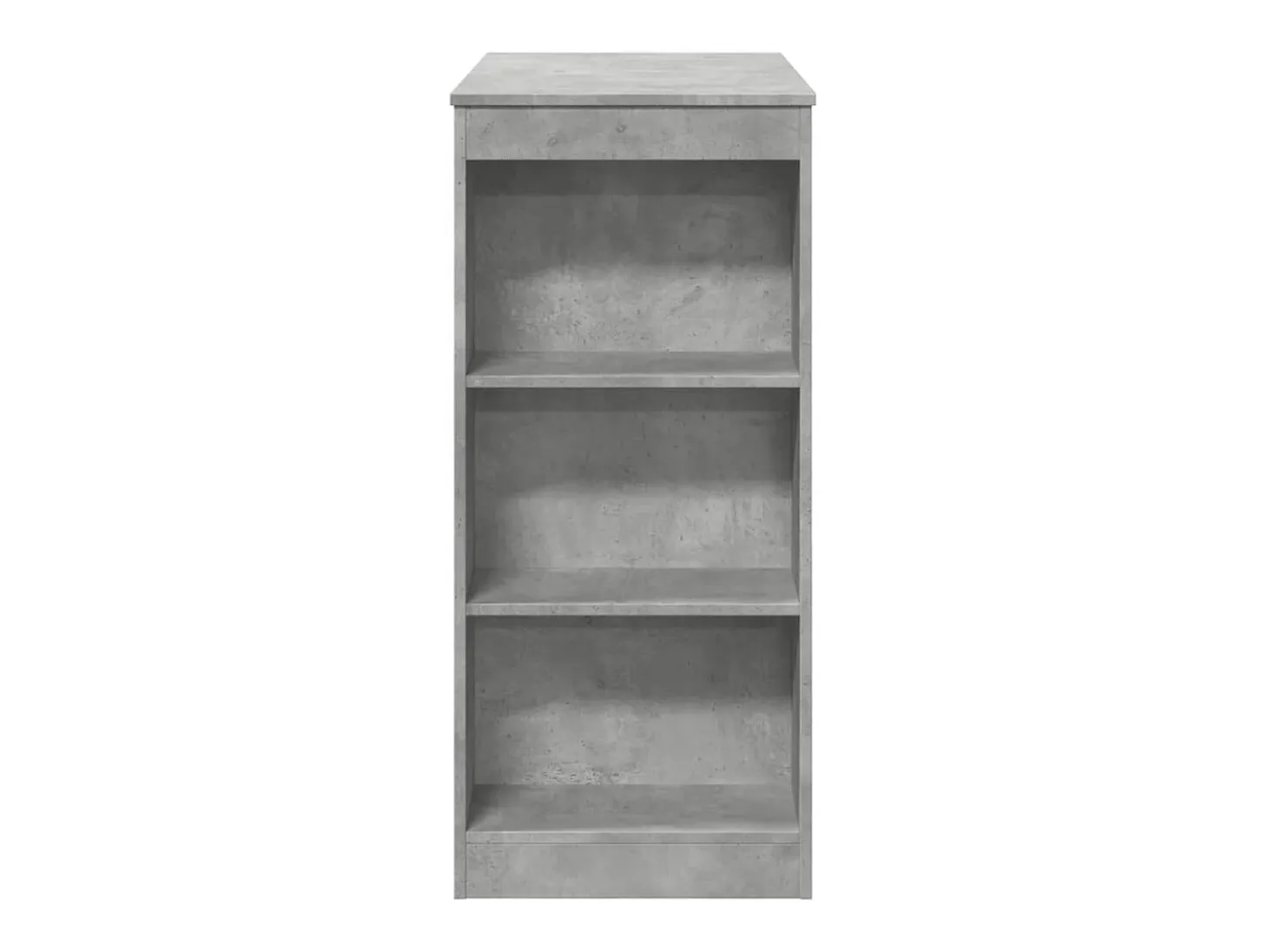 Mesa alta bar con estantes madera gris hormigón 95x47x103,5 cm