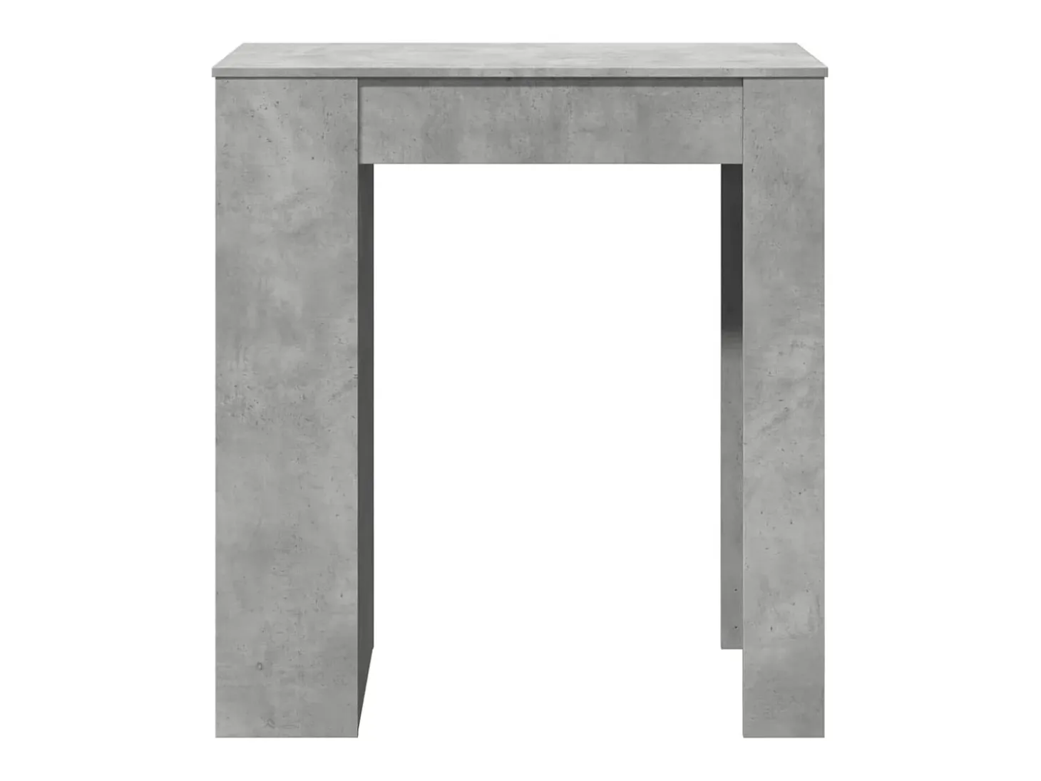 Mesa alta bar con estantes madera gris hormigón 95x47x103,5 cm