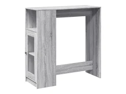 Mesa alta bar con estantes gris Sonoma 101x40x103,5 cm