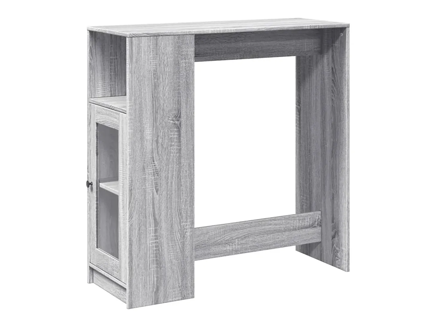 Mesa alta bar con estantes gris Sonoma 101x40x103,5 cm